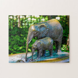 Elephant Fountain Jigsee Quebra-cabeça