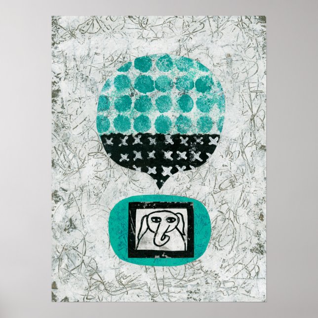 Elephant Lembrando a Arte de Poster Wall (Frente)