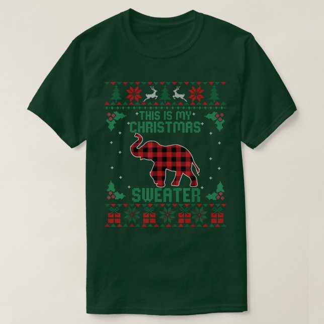 Elephant Lover Este É O Meu Suéter De Natal (Frente do Design)