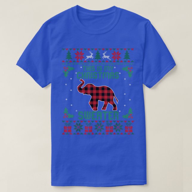Elephant Lover Este É O Meu Suéter De Natal (Frente do Design)