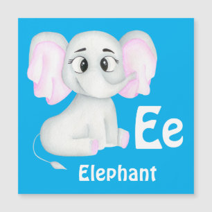 Elephant personalize ABC: Carta E - Adicione seu n