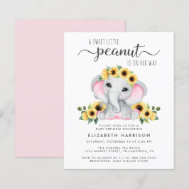 Elephant Sunflower Baby Girl Sprinkle