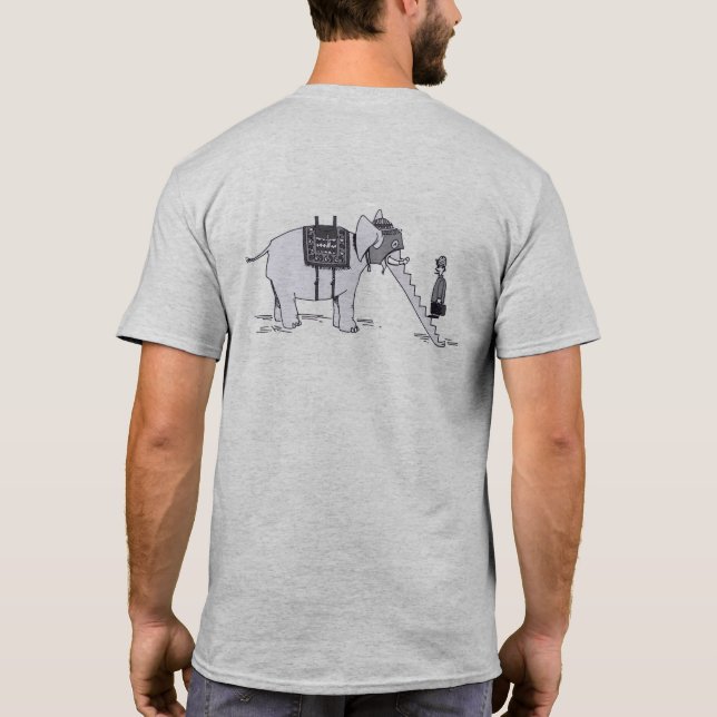 Elephant Upgrade men gray T-shirt back (Verso)