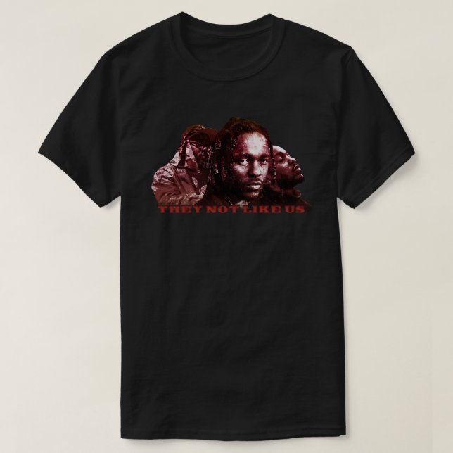 Eles Não Gostam De Nós - Kendrick Lamar T-shirt (Frente do Design)