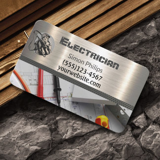 Elétrico Metal Handyman Cartão de visita