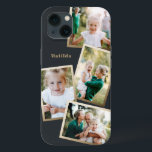 Eletrônico multifamília de fotos na moda ouro mode<br><div class="desc">Design de capa de telefone eletrônica multifamília na moda dourada moderna. Aniversário ideal,  Natal,  dia de as mães ou design Dia de os pais. As cores podem ser alteradas.</div>