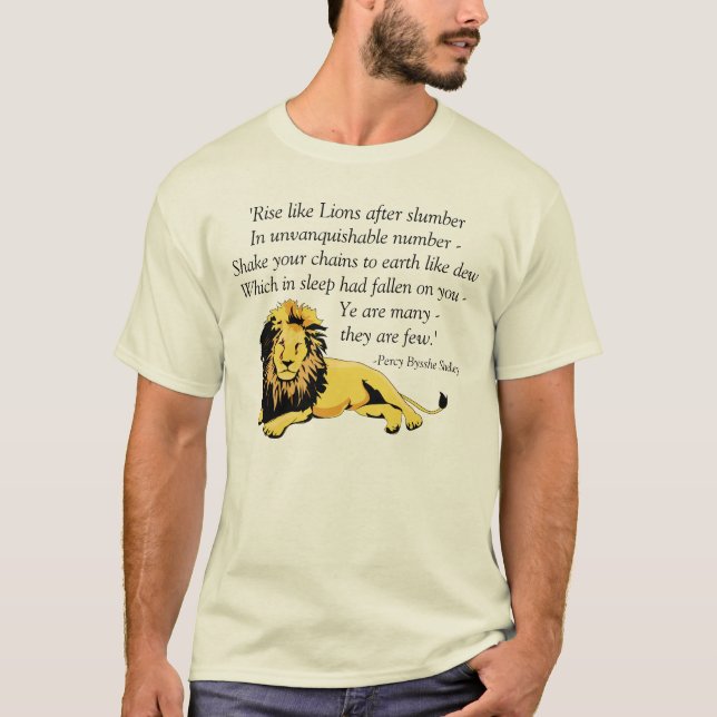 "Elevação como t-shirt dos leões" (Frente)