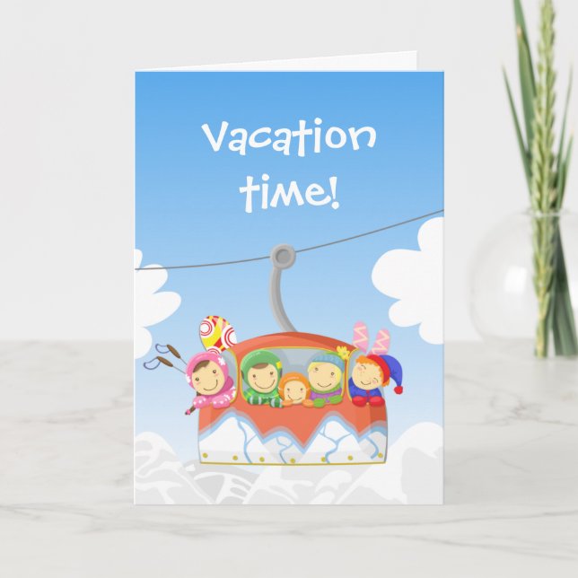 Elevador alpino engraçado com cartão de boas-vinda (Frente)