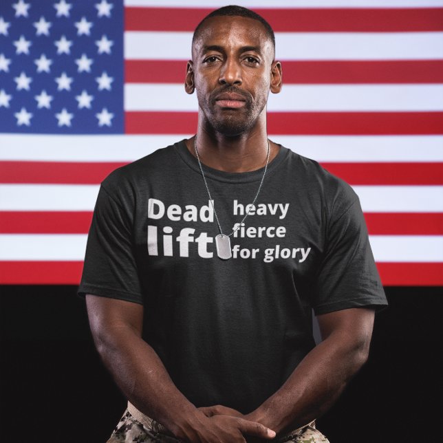 Elevador pesado para a glória. T-Shirt Engraçado (Criador carregado)