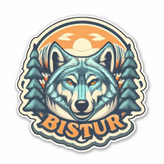 Eleve seu Artesanato com adesivos Únicos do Lobo (Frente)