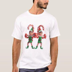 Elf Barbell Desafio T-Shirt Masculina