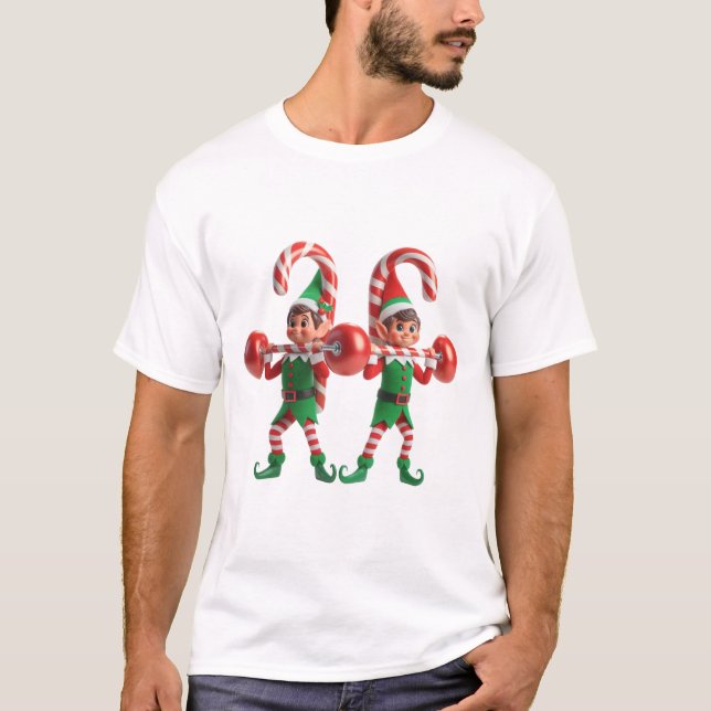 Elf Barbell Desafio T-Shirt Masculina (Frente)
