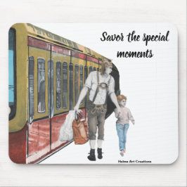Elf Berlin Train Trip Fantasy Art Mouse Pad