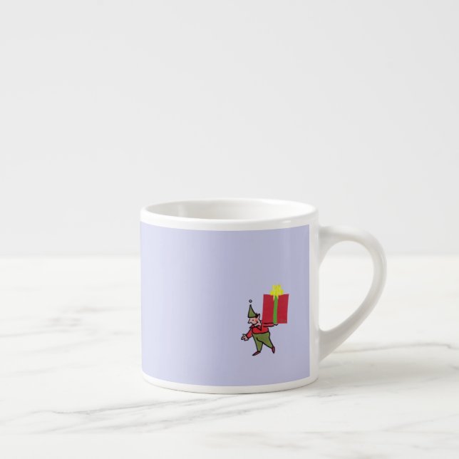 Elf com caixa vermelha espresso caneca esquerda (Direita)