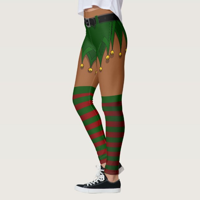 Elf Costume Leggings African Christmas Elf Pants (Esquerda)