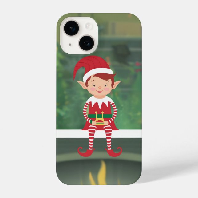 Elf de Natal no Shelf iPhone / iPad case (Verso)