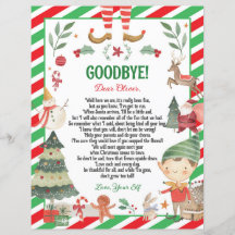 Elf Goodbye Farewell Carta de Natal do Elf