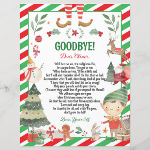 Elf Goodbye Farewell Carta de Natal do Elf