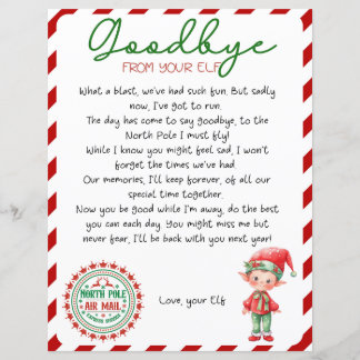Elf Goodbye - Letra Elf Deparation