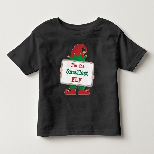 Elf Menor | T-Shirt Personalizado Do Elf De Natal (Frente)