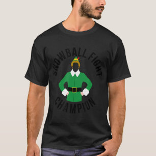 Elf Snowball Fight Champion T-Shirt Natal