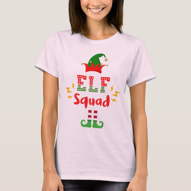 ELF SQUAD FUNNY - T-Shirt FUN DE NATAL (Frente)