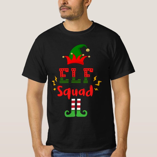 ELF SQUAD FUNNY - T-Shirt FUN DE NATAL (Frente)