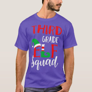 Elf Squad Third Grade Christmas Teacher Top