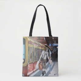 Elf Train Town Compra Fantasy Tote Bag
