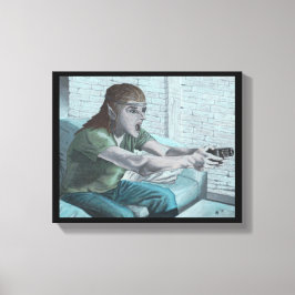 Elf Video Gamer Boss Fight Fantasy Canvas Print
