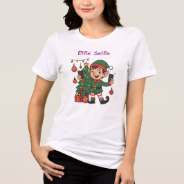 Elfie Selfie Women’s Holiday T-Shirt – Cute Christ