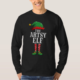 Elfo Artístico Piadas de Natal Camisa de Dormir Co
