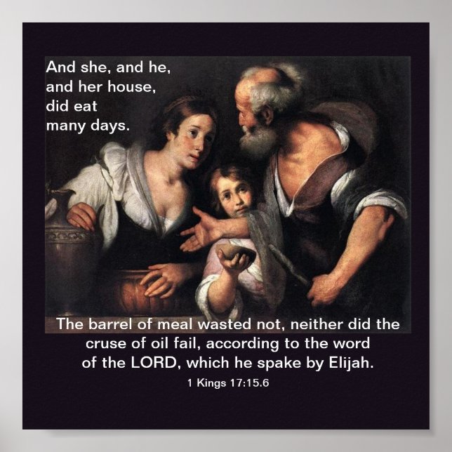 Elijah e a viúva de Zarephath - Poster (Frente)