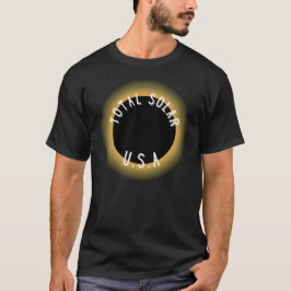 Elipse solar total das t-shirts masculinas de 2024