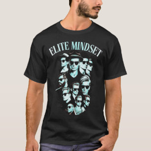 Elite Mindset Luxo Premium Camiseta Preta Masculin