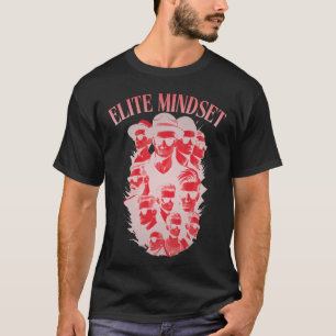 Elite Mindset Luxo Premium Camiseta Preta Masculin