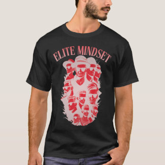 Elite Mindset Luxo Premium Camiseta Preta Masculin