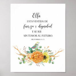 Ella esta vestida de fuerza e dignidad Póster