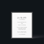 Elle Simple Modern Wedding Salvar a Data<br><div class="desc">Casamento moderno salve a data com um simples design com seus detalhes de eventos cercados por uma borda fina.</div>