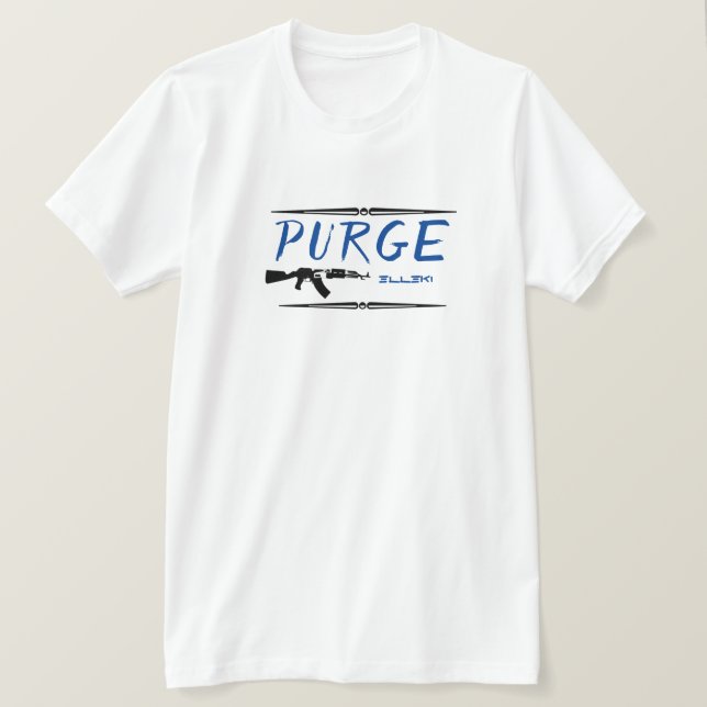 Elleki Purge K T-Shirt (Azul) (Frente do Design)