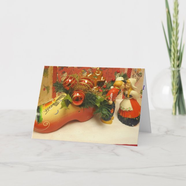 Elogio feliz holandês do Natal. Cartão (Frente)