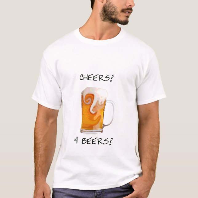 Elogios 4 cervejas - t-shirt (Frente)