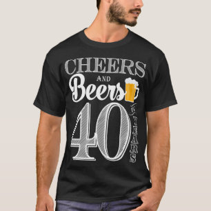Elogios e cervejas aos 40 anos o t-shirt de homens