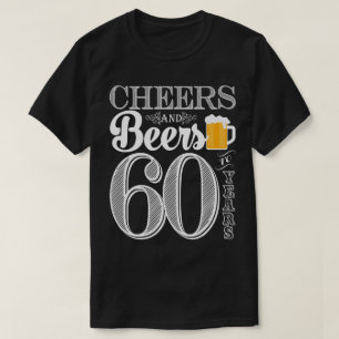 Elogios e cervejas aos 60 anos o t-shirt de homens
