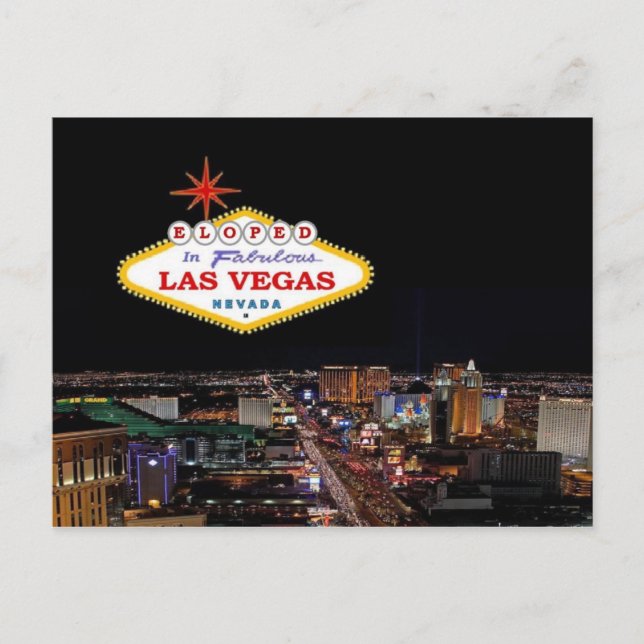 ELOPED No Fabuloso Cartão Postal De Las Vegas (Frente)