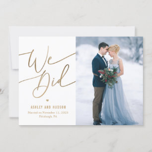 Elopemento de Anúncio de Casamento de Toque Elegan