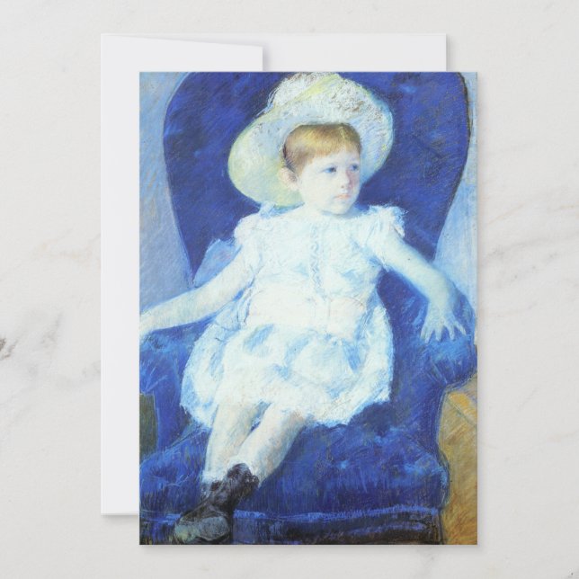 Elsie em uma cadeira azul | Mary Cassatt (Frente)