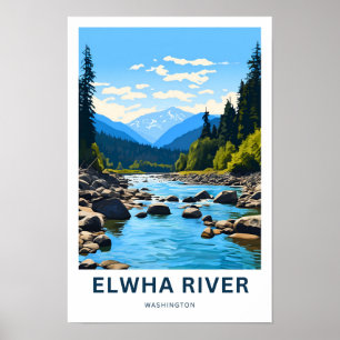 Elwha River Washington Viagem Impressão