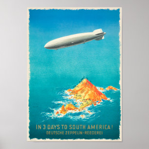 Em 3 dias até ao Poster vintage da América do Sul 