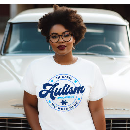Em abril Vestimos T-shirt Azul Autismo